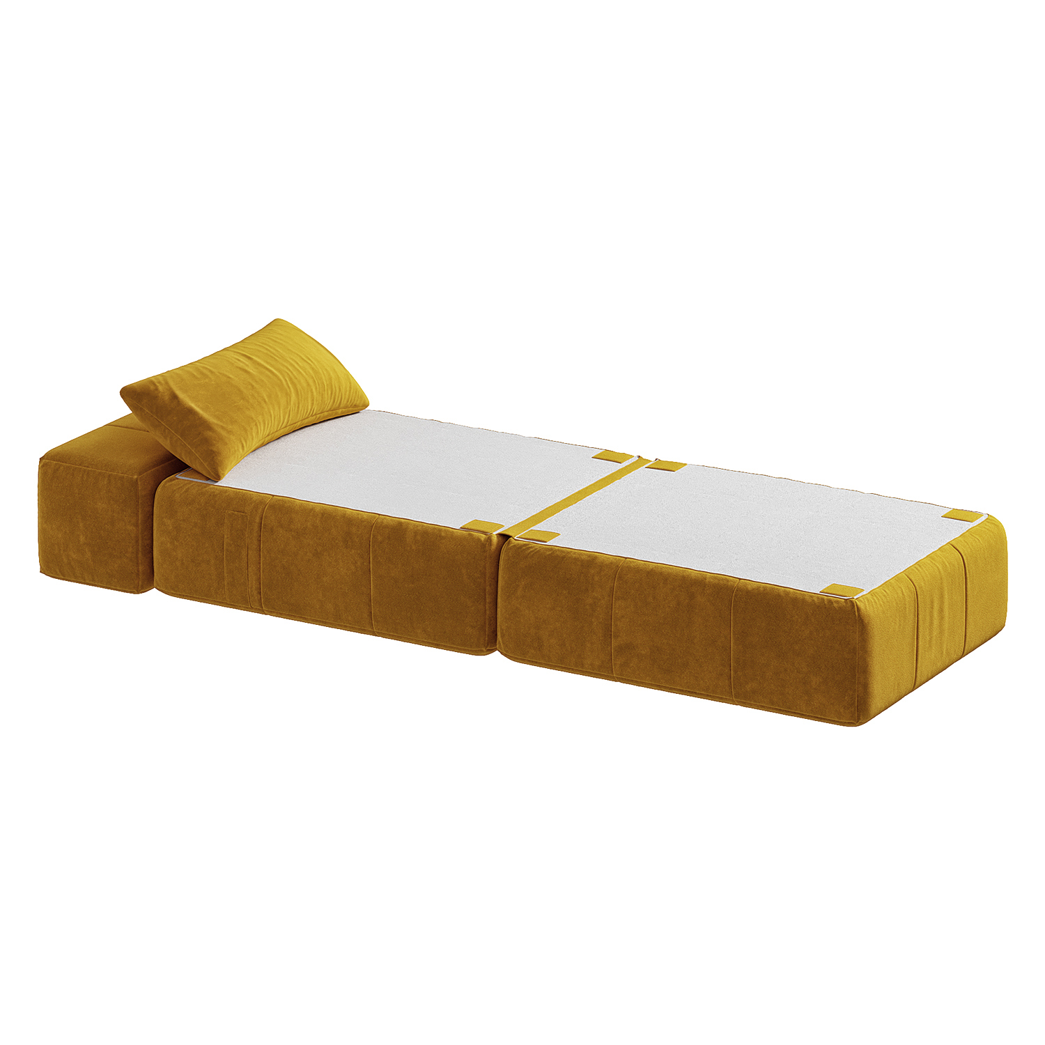 Изображение товара Кресло Нега Формула 560 бескаркасное трансформер кресло-кровать 71x85 см желтый микровелюр