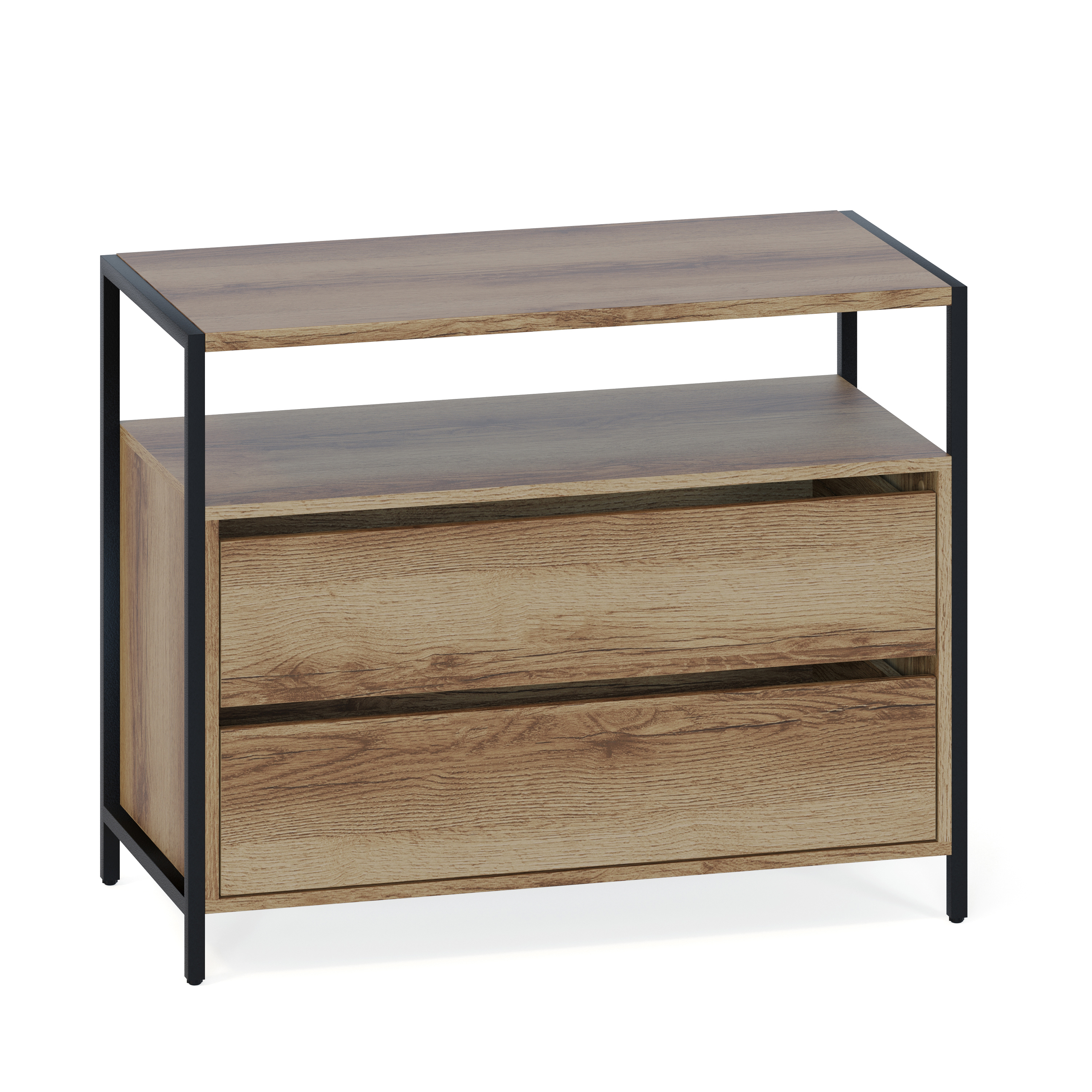 Изображение товара Комод Сокол Т-400 2 ящика 94x44.9x75.5 см ЛДСП цвет дуб делано