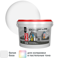 Изображение товара Армированная краска по OSB Dali матовая белая 3 кг для фасадных и внутренних работ