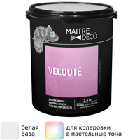 Изображение товара Краска декоративная Maitre Deco Veloute матовая эффект бархата 2.4 кг