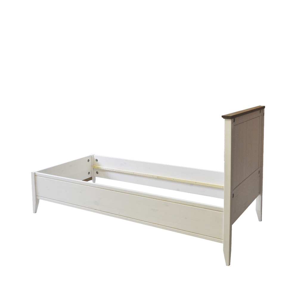 Изображение товара Каркас кровати из массива сосны Дом мебели к.392.18 90x200 см белый + антик