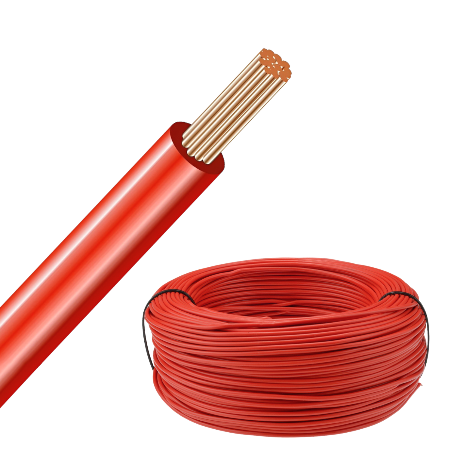 Изображение товара Провод Рэмкабель ПуГВ 1x2.5 20 м цвет красный ГОСТ