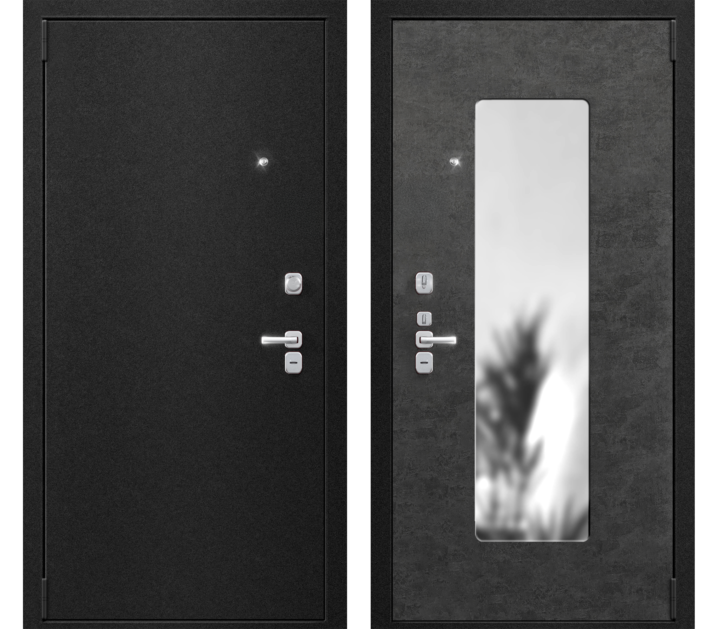 Изображение товара Входная дверь Такт-тайм Комфорт Лайт 4 220x85 см черный крокодил с зеркалом
