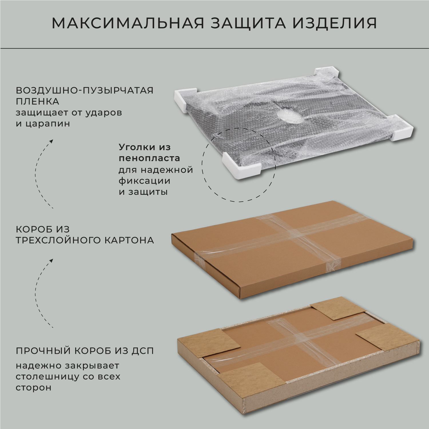 Изображение товара Столешница в ванную Итана 4657773608115 58.2x48.1см Керамика цвет черный