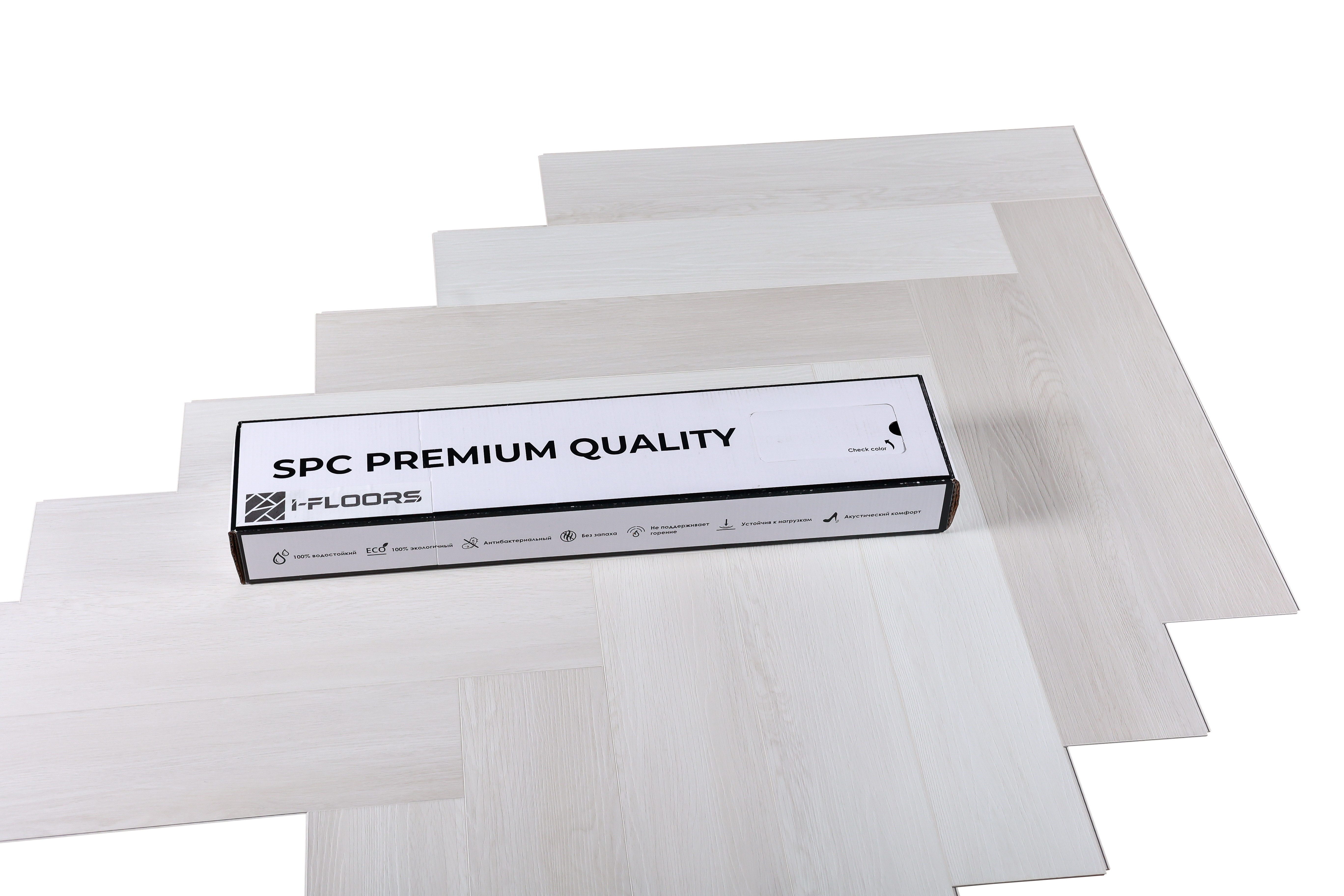 Изображение товара SPC плитка I-Floors Herringbone Дуб Маньяра класс 43, водостойкая, легкая укладка