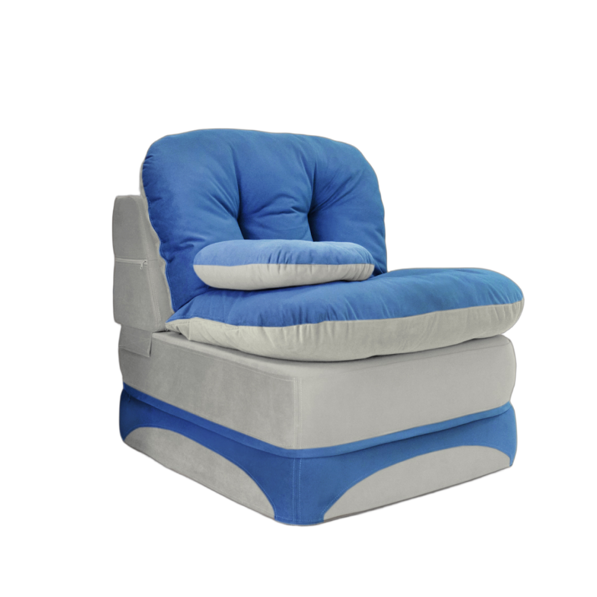 Изображение товара Кресло-кровать Клиффорд 90x80x93 см из велюра, цвет синий