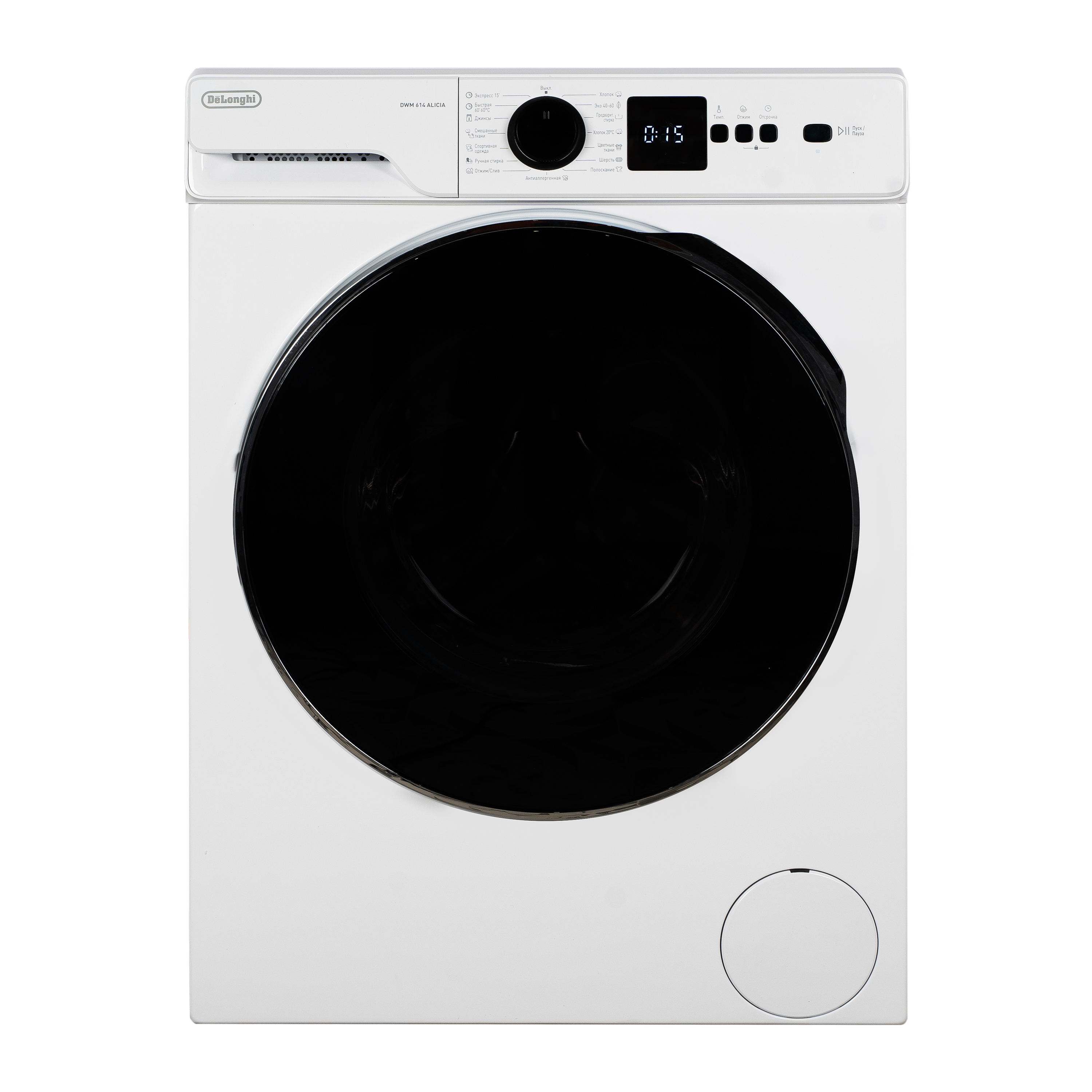 Изображение товара Стиральная машина DeLonghi DWM 614 Alicia 6 кг фронтальная черный Турция