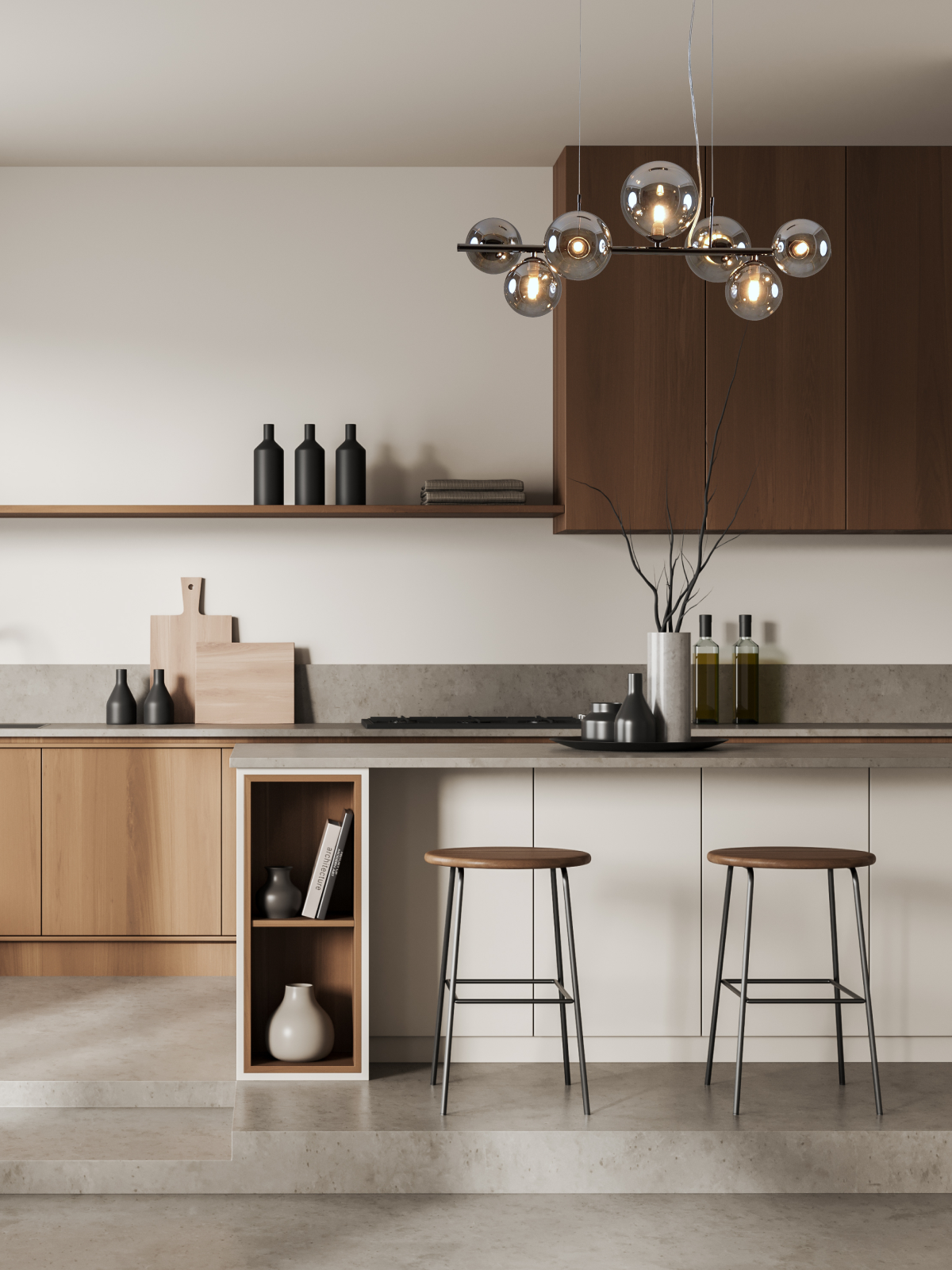 Изображение товара Подвесной светодиодный светильник Moderli Renny 7 плафонов 35 Вт стиль модерн