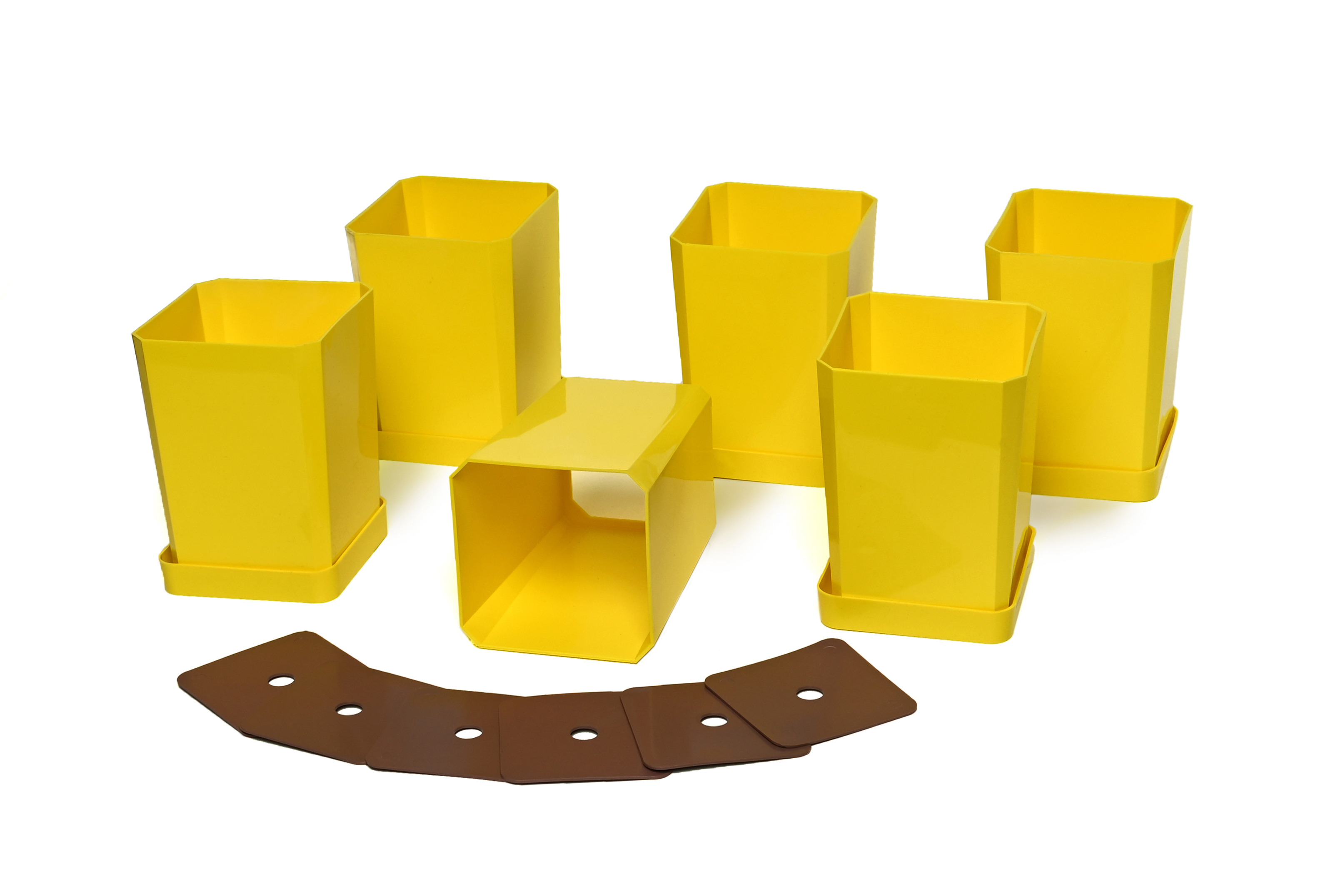 Изображение товара Набор горшков для рассады 2 шт Пеликан 6x0.75 л жёлтый