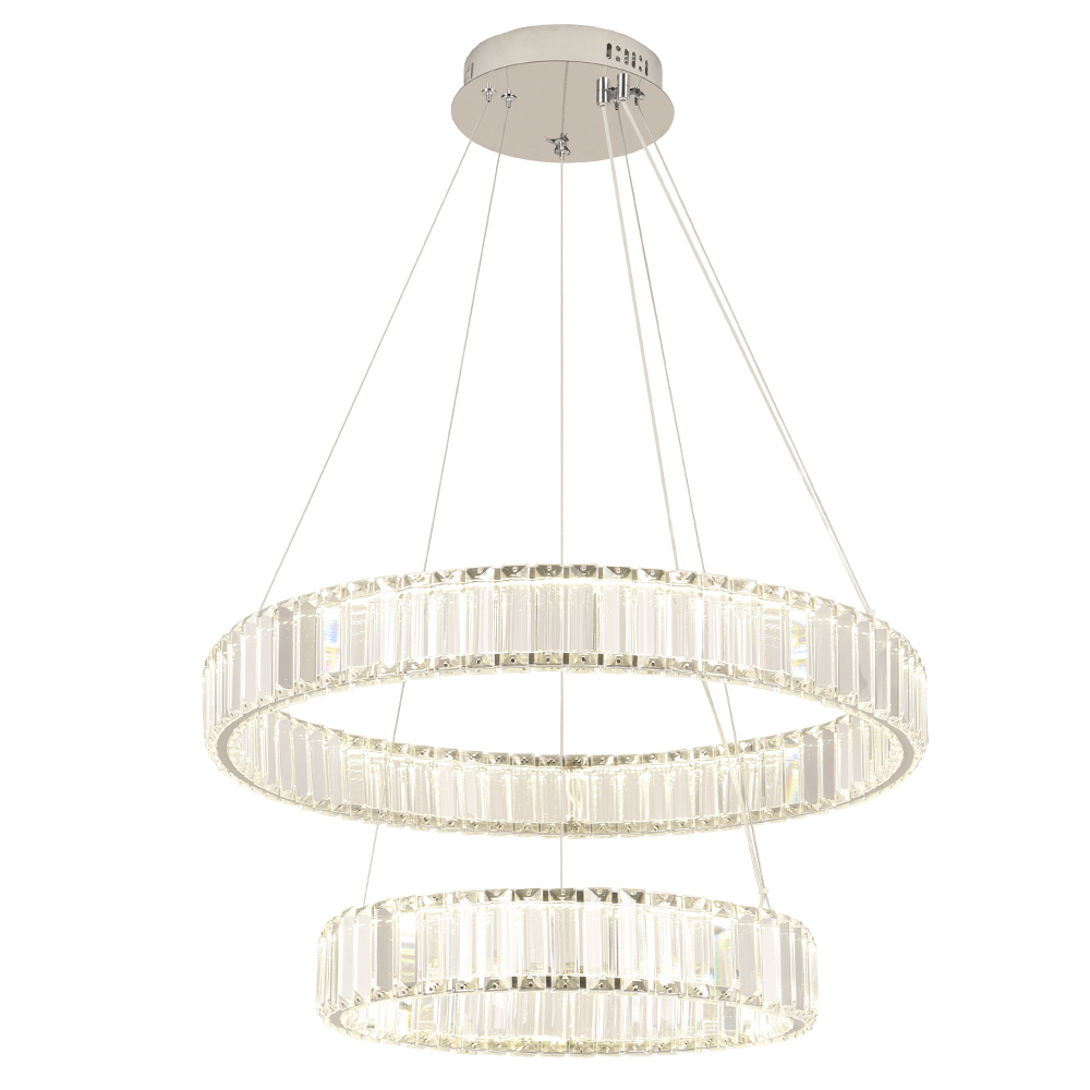 Изображение товара Люстра подвесная светодиодная Crystal Lux Musika chrome 40 м² нейтральный белый свет цвет хром