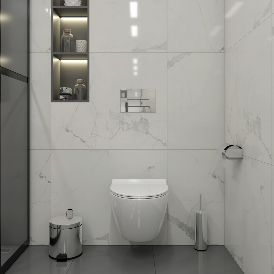 Изображение товара Комплект инсталляции для унитаза Lina Pro Vortex с клавишей Helmi хром