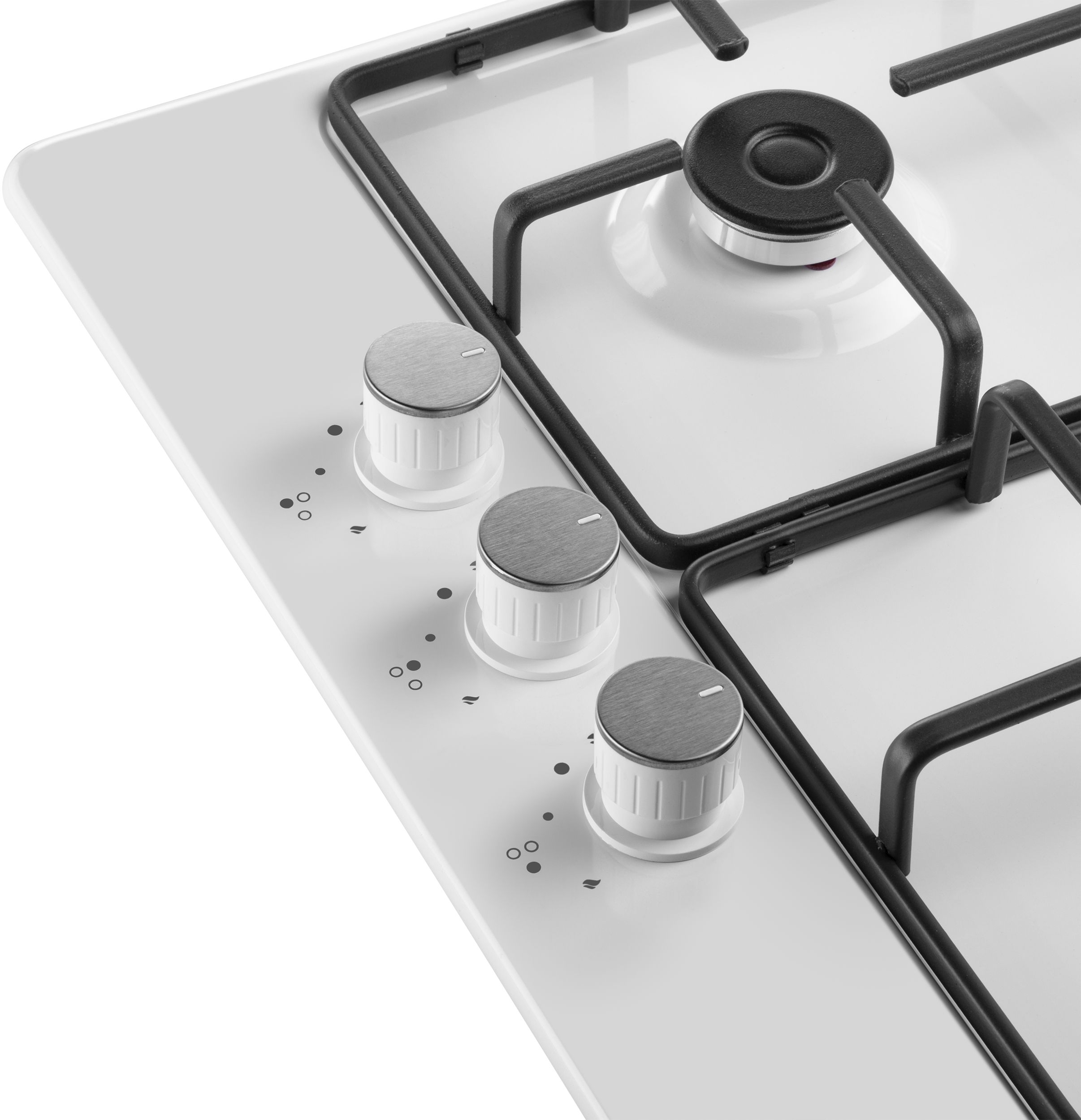 Изображение товара Газовая варочная панель MAUNFELD 3 конфорки белая встроенная