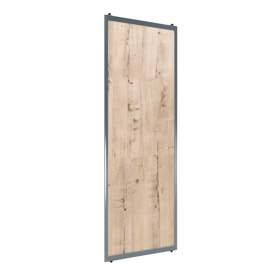 Изображение товара Дверь-купе Найди 600x2070 мм ЛДСП дуб ирландский с алюминиевым профилем хром матовый