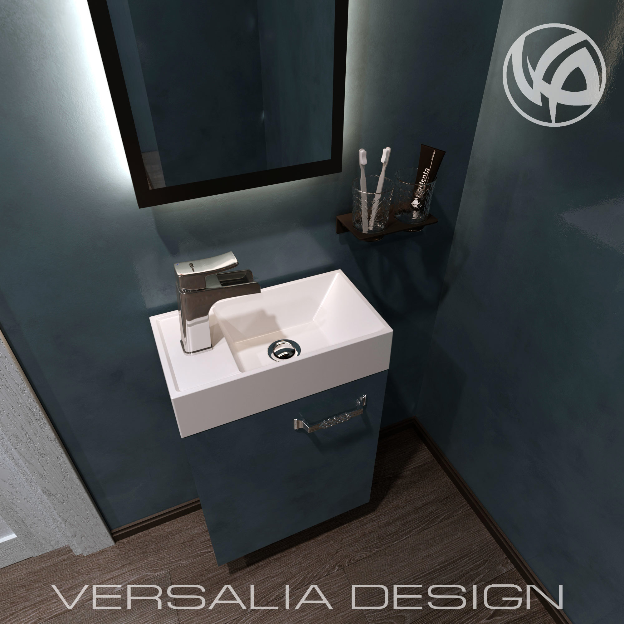 Изображение товара Раковина мебельная Versalia Bazis mini 41см цвет белый