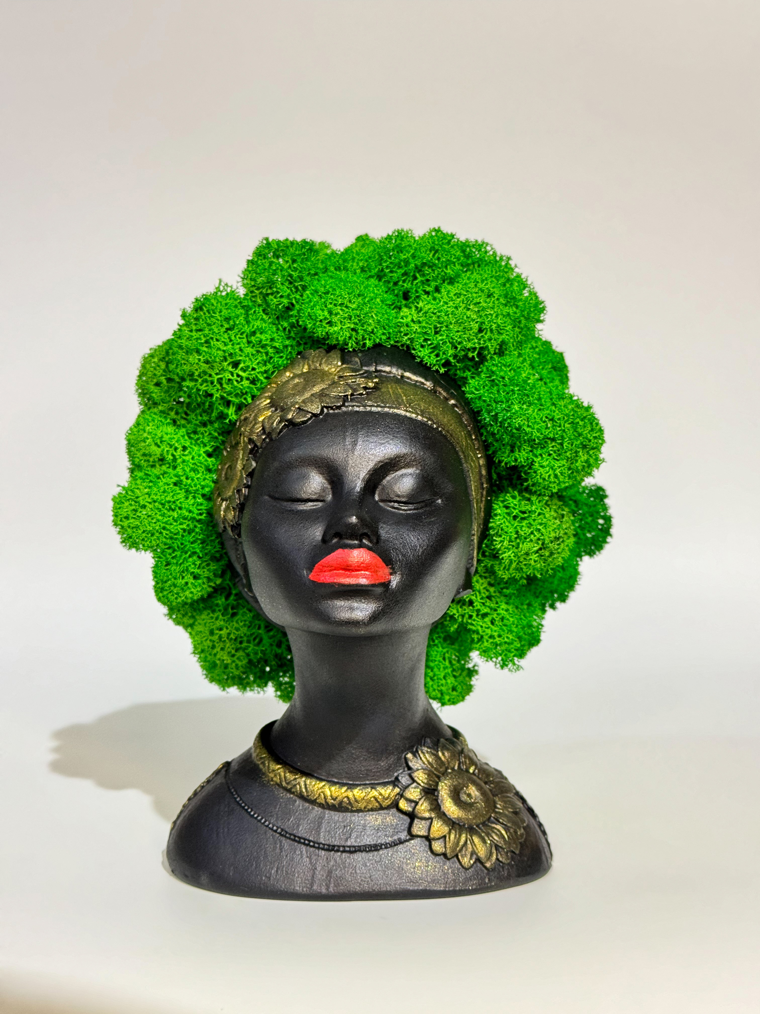 Изображение товара Кашпо гипсовое Floral Африканка Черная