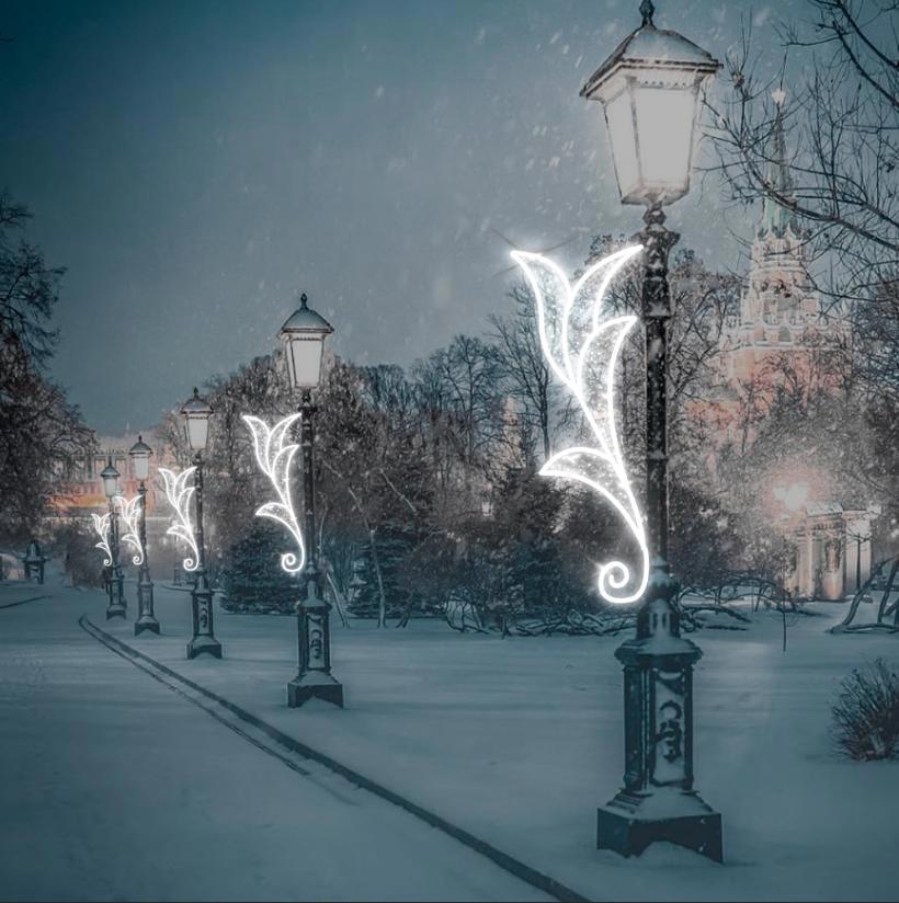 Изображение товара Светящаяся электрическая фигура Эйджи Лепестки универсальная 244 ламп h 160 см белый