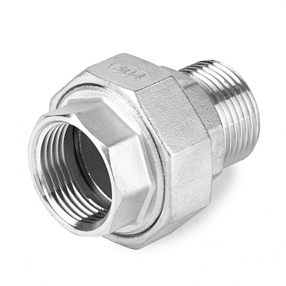 Изображение товара Американка прямая Ifitting 1/4x1/4 нержавеющая сталь герметичная