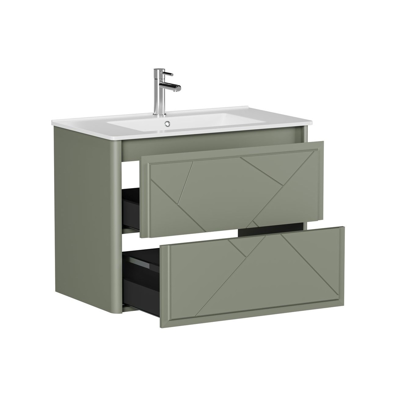 Изображение товара Тумба под раковину Allen Brau Paris 80 цвет олива матовый