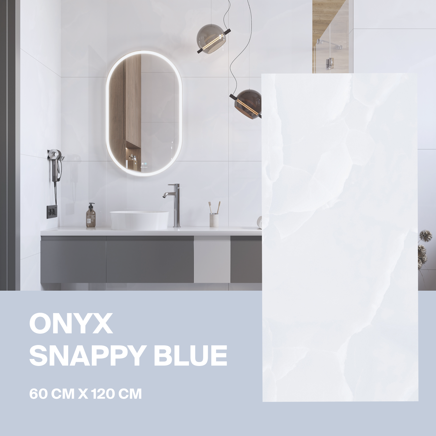 Изображение товара Керамогранит Ceradim Onyx 60x120см серый/серебристый с гладкой поверхностью Изображение товара Керамогранит Ceradim Onyx 60x120см серый/серебристый с гладкой поверхностью