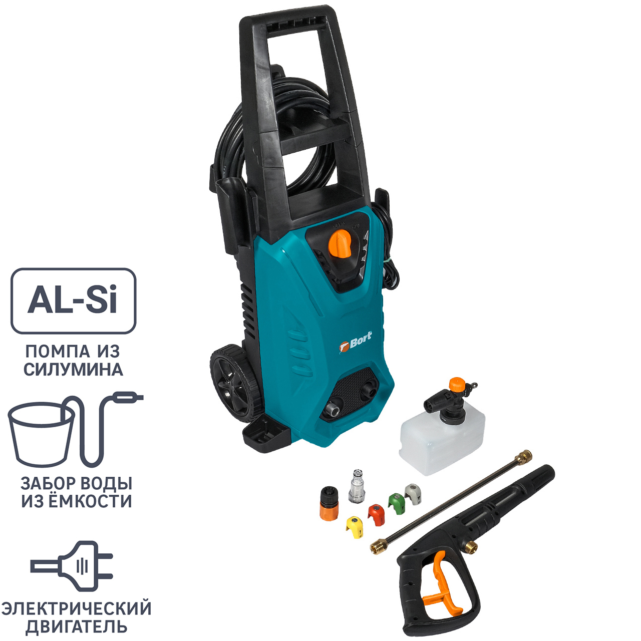 Изображение товара Мойка высокого давления Bort BHR-2300-Pro с пеногенератором