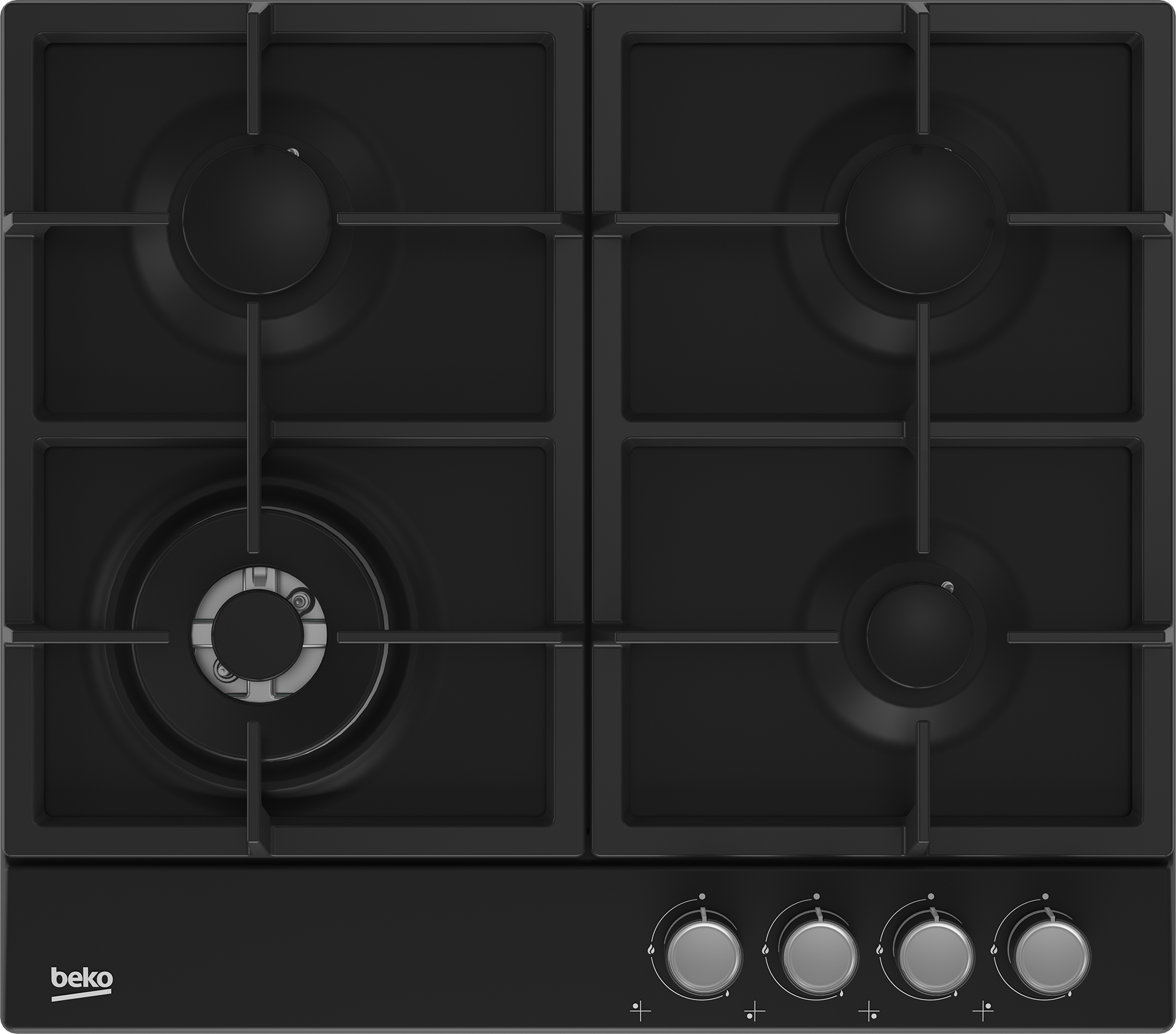 Изображение товара Газовая варочная панель BEKO Hiaw64225Sb 58 см 4 конфорки черная встраиваемая