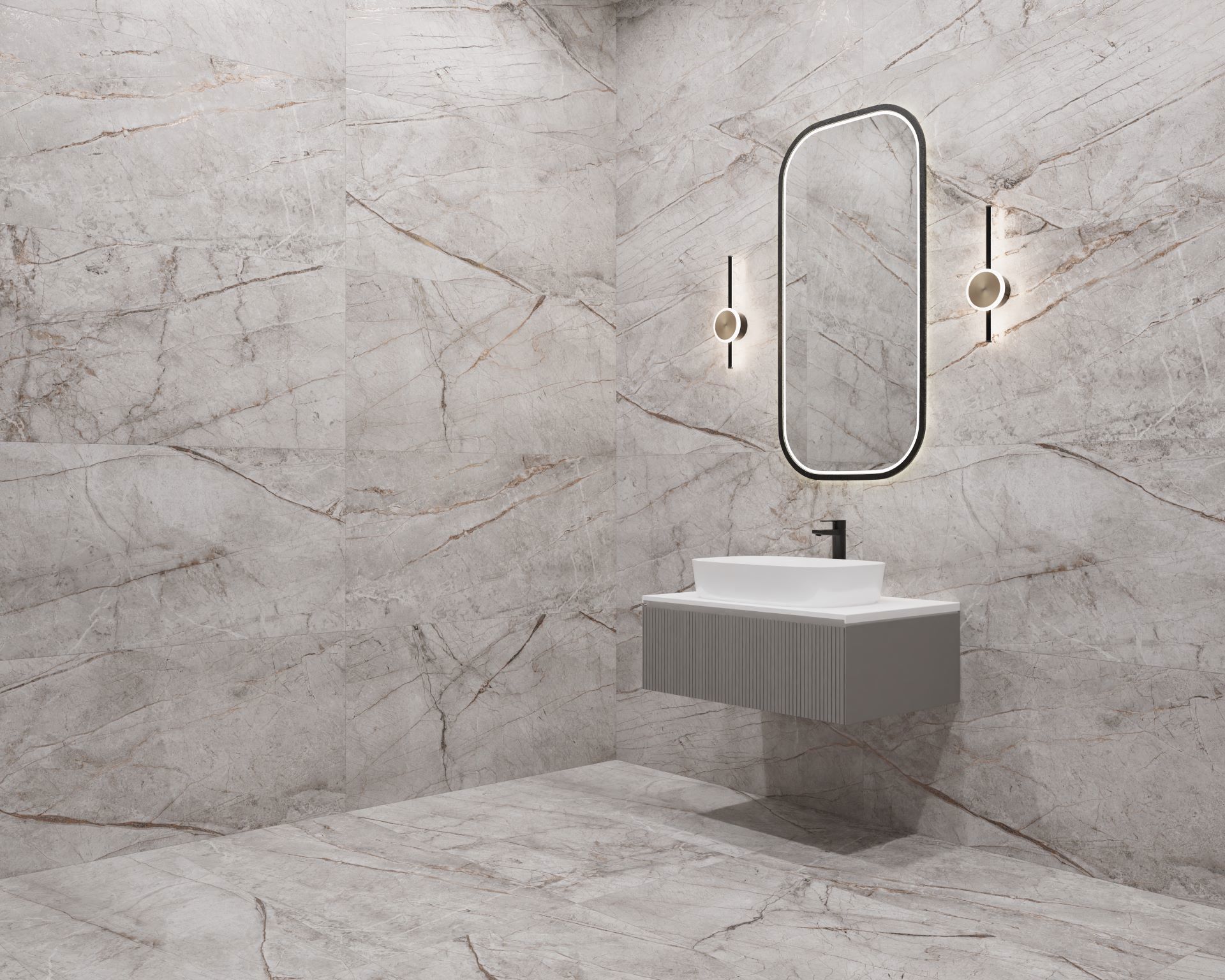 Изображение товара Керамогранит Neodom Stone&more N40016 60x120 см светло-серый для пола и стен