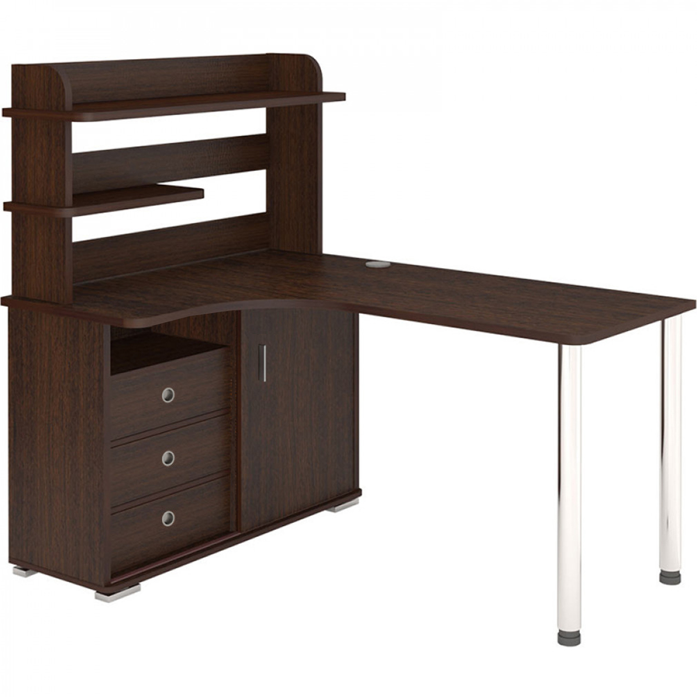 Изображение товара Стол Мэрдэс СР-165М В-ЛЕВ угловой из ЛДСП цвет венге с ящиком