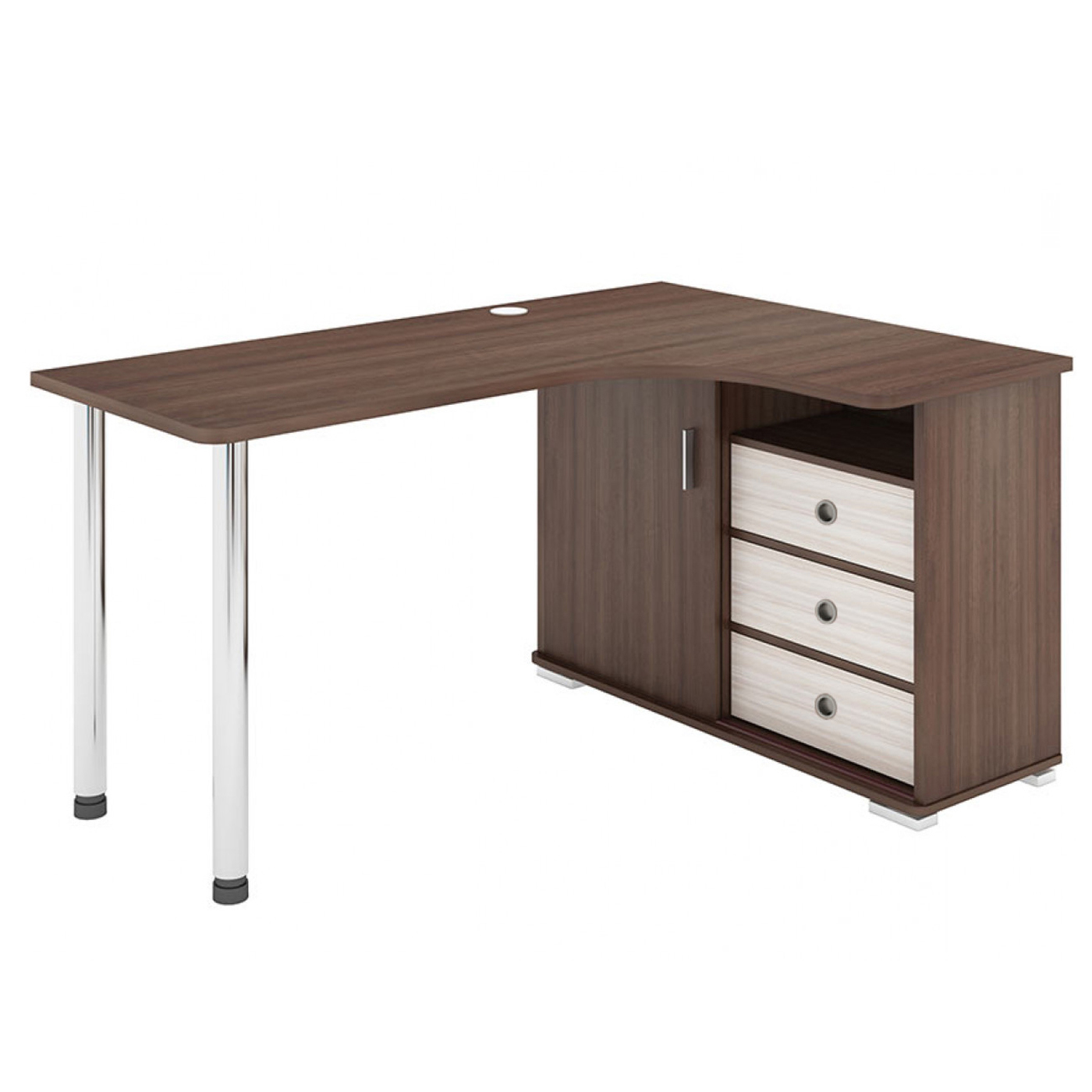 Изображение товара Стол Мэрдэс СР-165С ШКШ-Ч-ПРАВ с большой рабочей поверхностью и ящиками