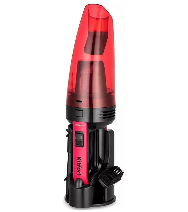 Изображение товара Портативный беспроводной пылесос Kitfort Кт-5203 0.45л 50 Вт Красный Черный
