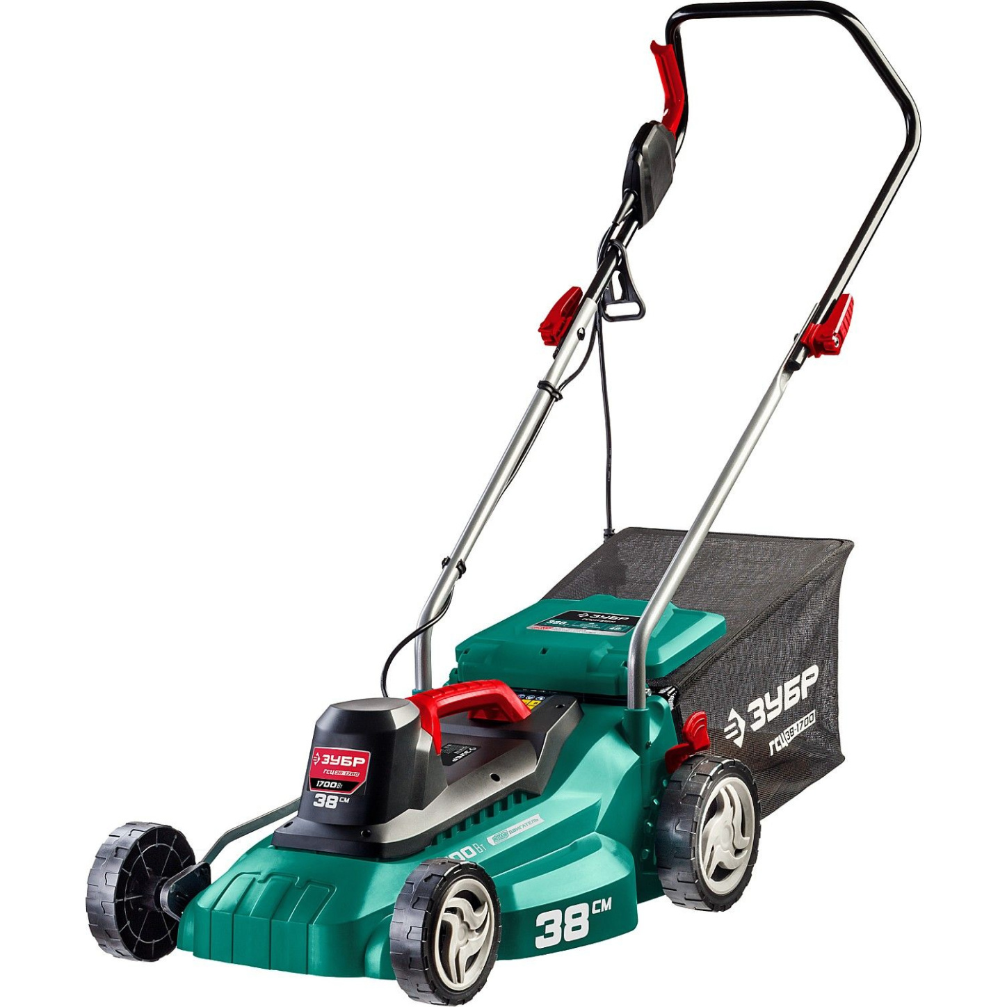 Изображение товара Газонокосилка электрическая Зубр ГСЦ-38-1700 1700 Вт 38 см для ухода за газоном
