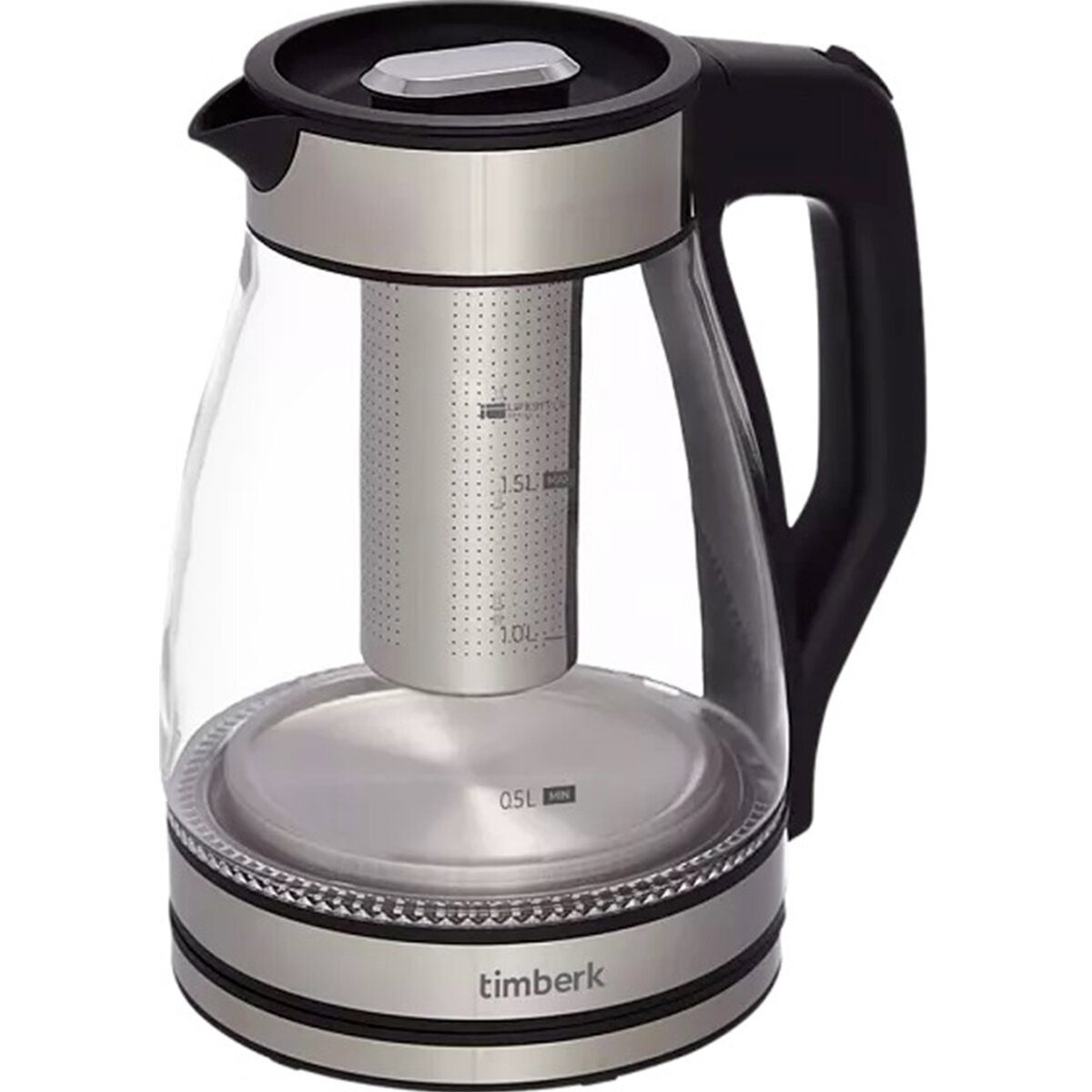 Изображение товара Электрический стеклянный чайник TIMBERK 1.5 л с подсветкой и автоматическим отключением