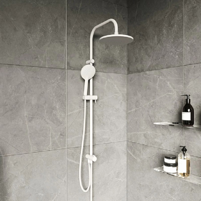 Изображение товара Душевая система Damixa Origin Bit DX977700200 с тропическим душем цвет белый Изображение товара Душевая система Damixa Origin Bit DX977700200 с тропическим душем цвет белый