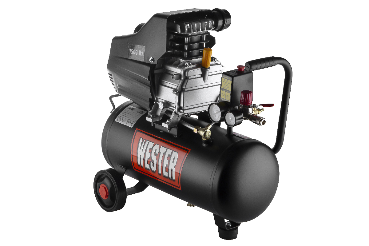 Изображение товара Компрессор поршневой масляный Wester WK1500/24, 24 л, 190 л/мин