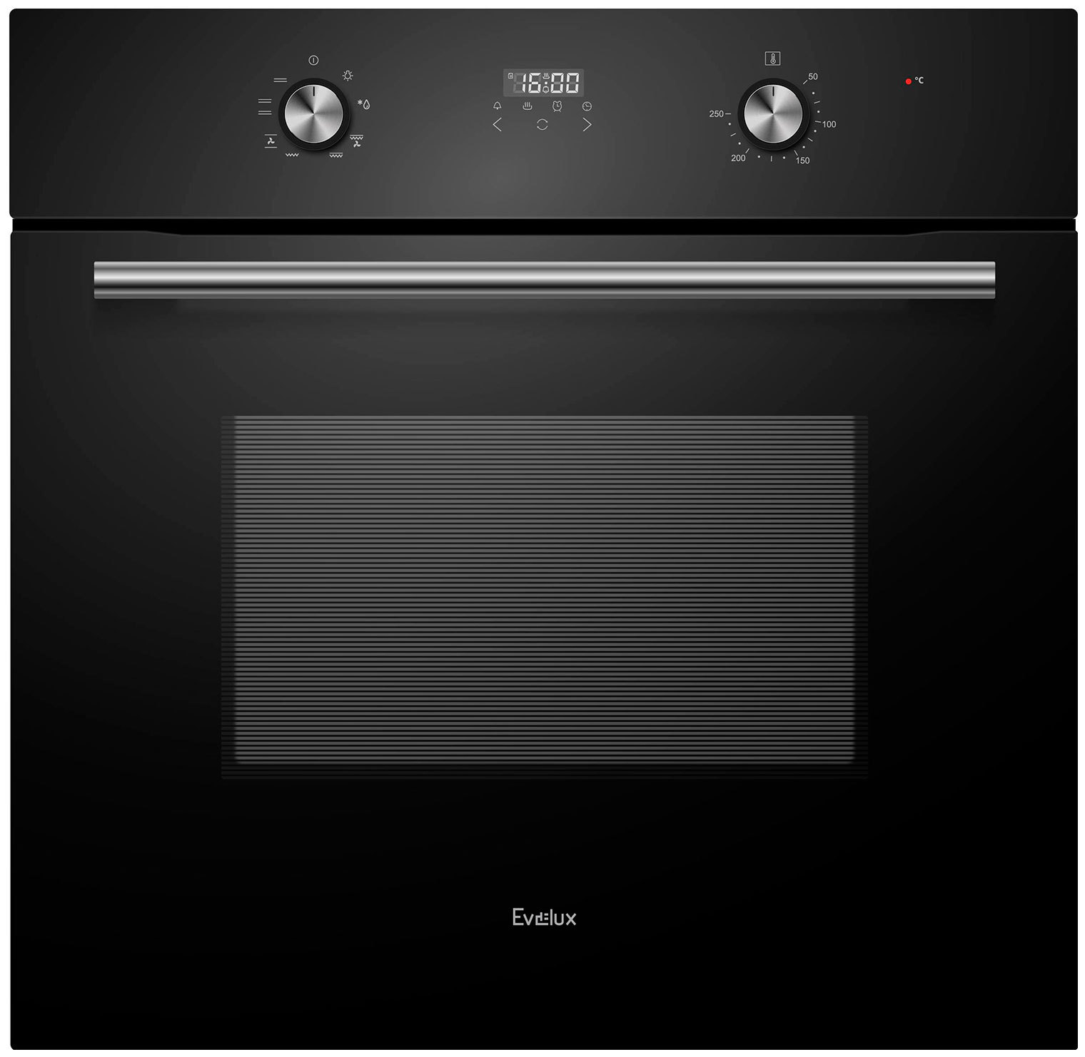 Изображение товара Духовой шкаф Evelux EO 630 PB встраиваемый черный 70л конвекция гриль таймер