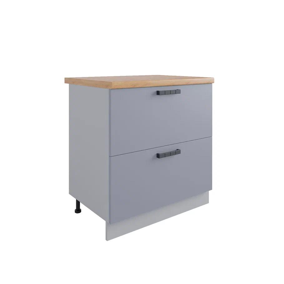 Изображение товара Кухонный шкаф напольный модульный Nova 80x81.6x60 см светло-серый ЛДСП