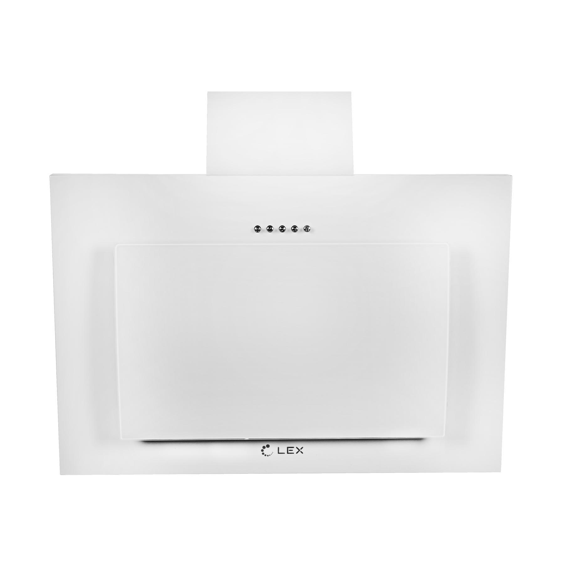 Изображение товара Наклонная вытяжка Lex Mika C 600 White 60 см для кухни белый нержавеющая сталь