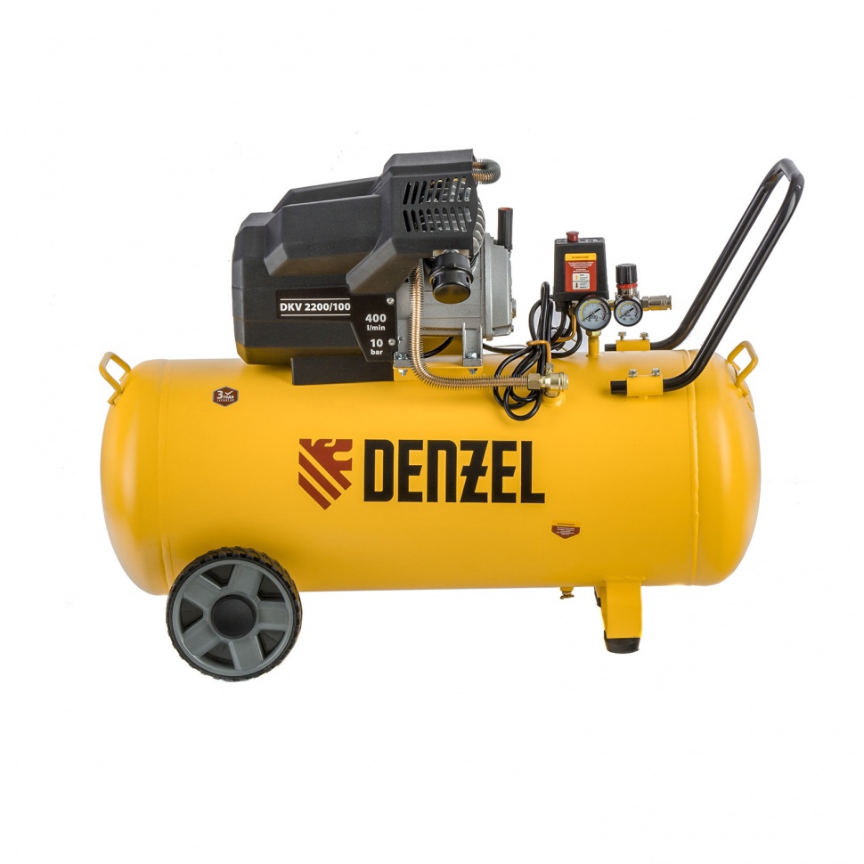 Изображение товара Компрессор поршневой масляный Denzel DKV2200/100 100 л 400 л/мин