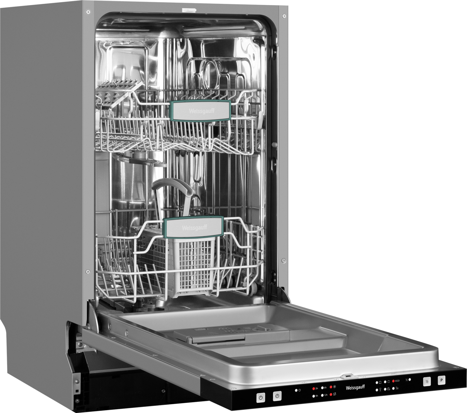 Изображение товара Встраиваемая посудомоечная машина Weissgauff BDW 4026 45 см 6 программ серый