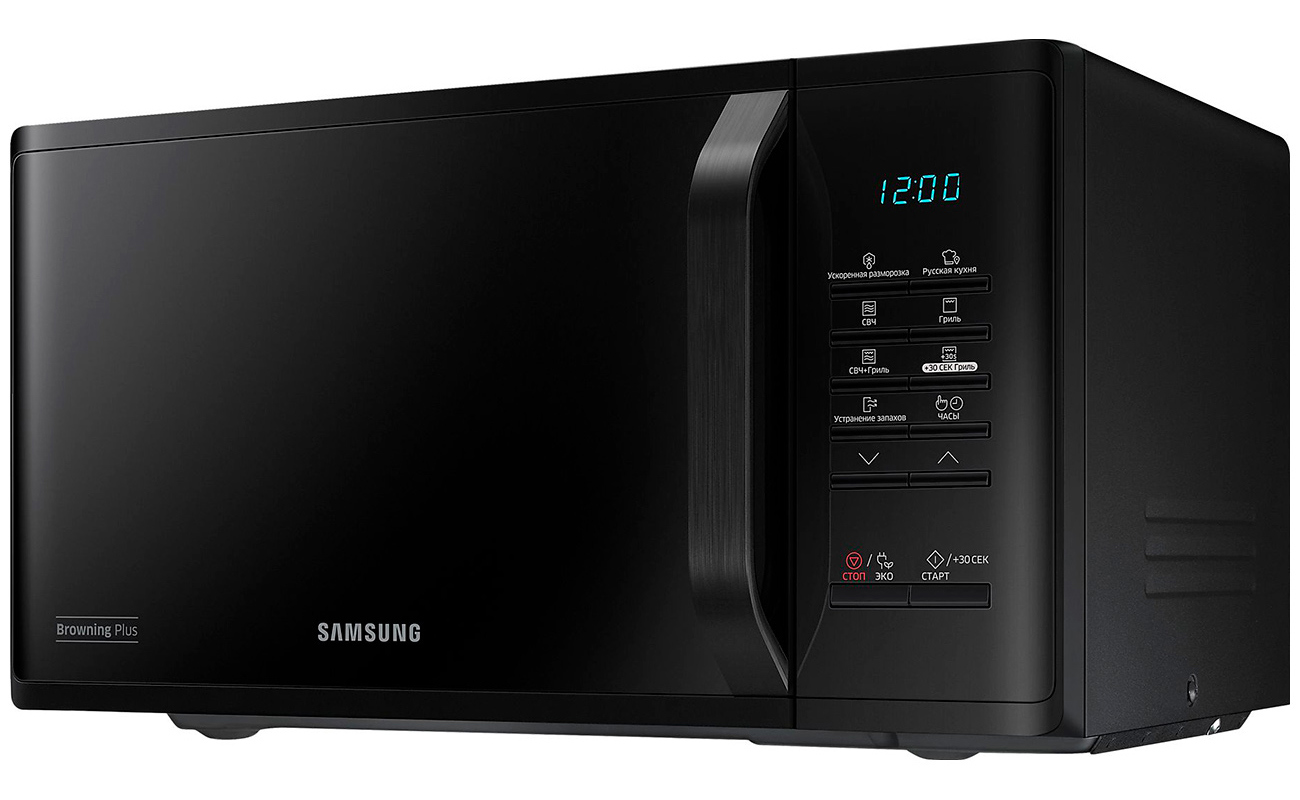 Изображение товара Микроволновая печь Samsung MG23K3513AK/BW 23 л с грилем и керамическим покрытием