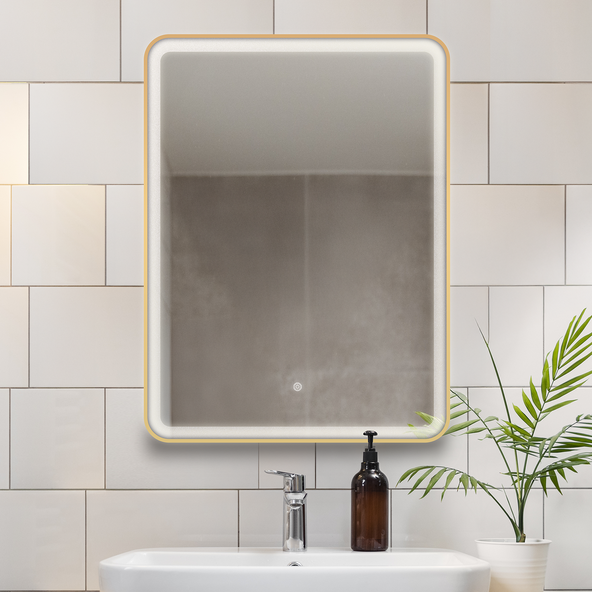 Изображение товара Зеркало в ванную комнату с подсветкой Gold Лайт 80x60 см с подсветкой