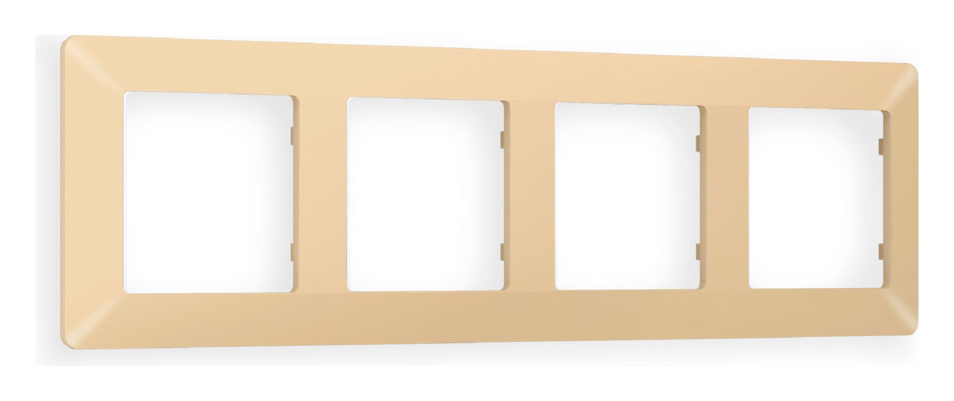 Изображение товара Рамка для розеток и выключателей Ambrella volt Alfa Line AF110604 4 поста шампань