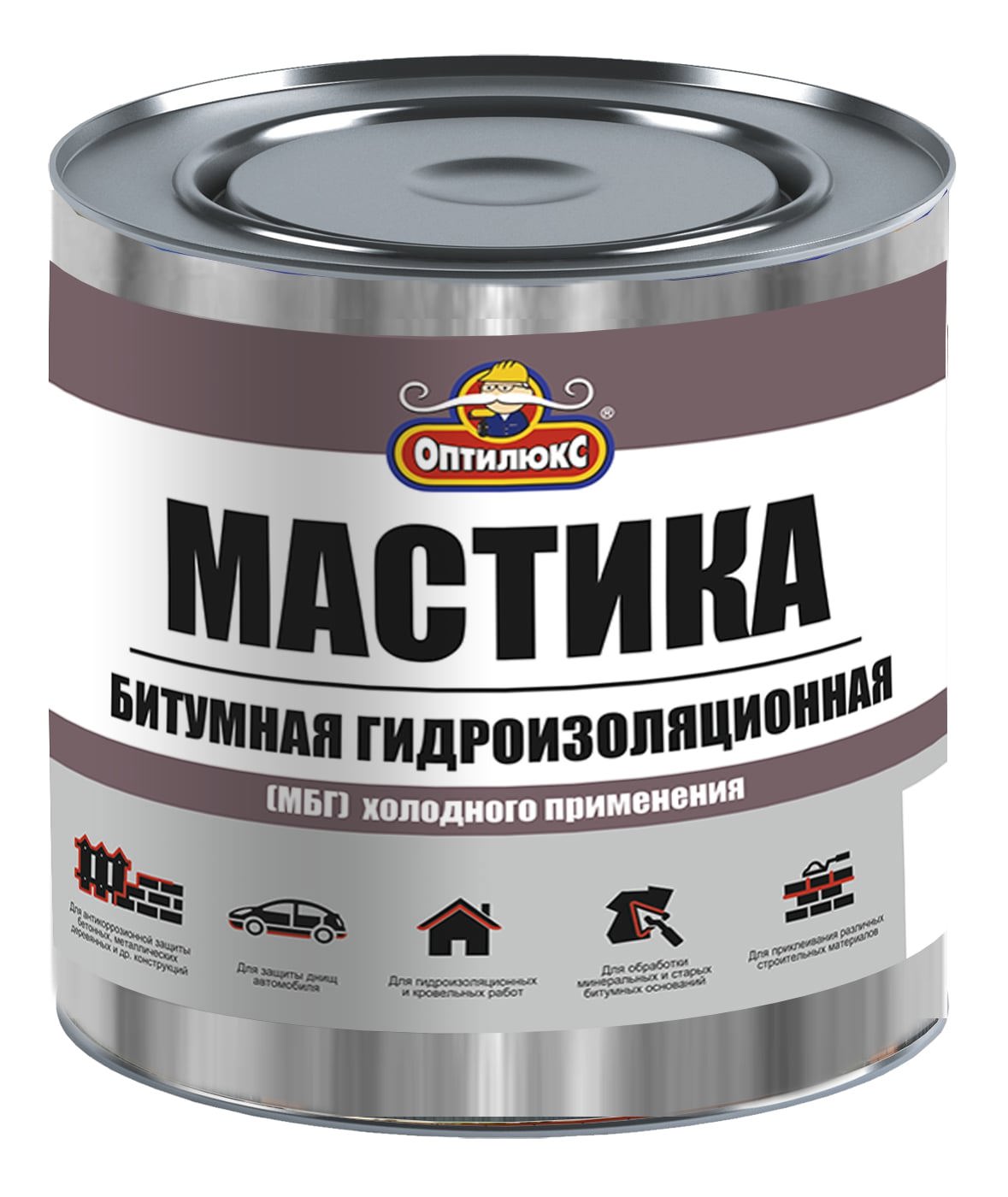 Изображение товара Мастика Optilux битумная гидроизоляционная 1.8кг