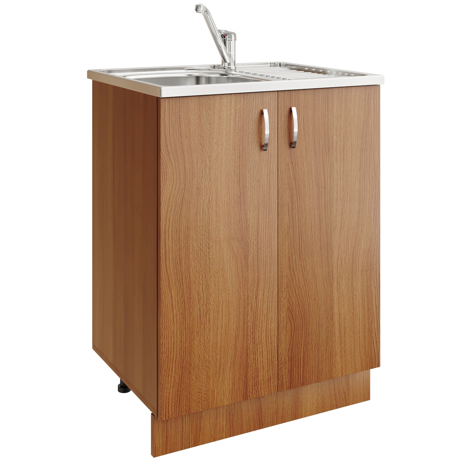 Изображение товара Напольный шкаф под мойку 60x82x43.6 см Дуб ЛДСП с регулируемыми ножками