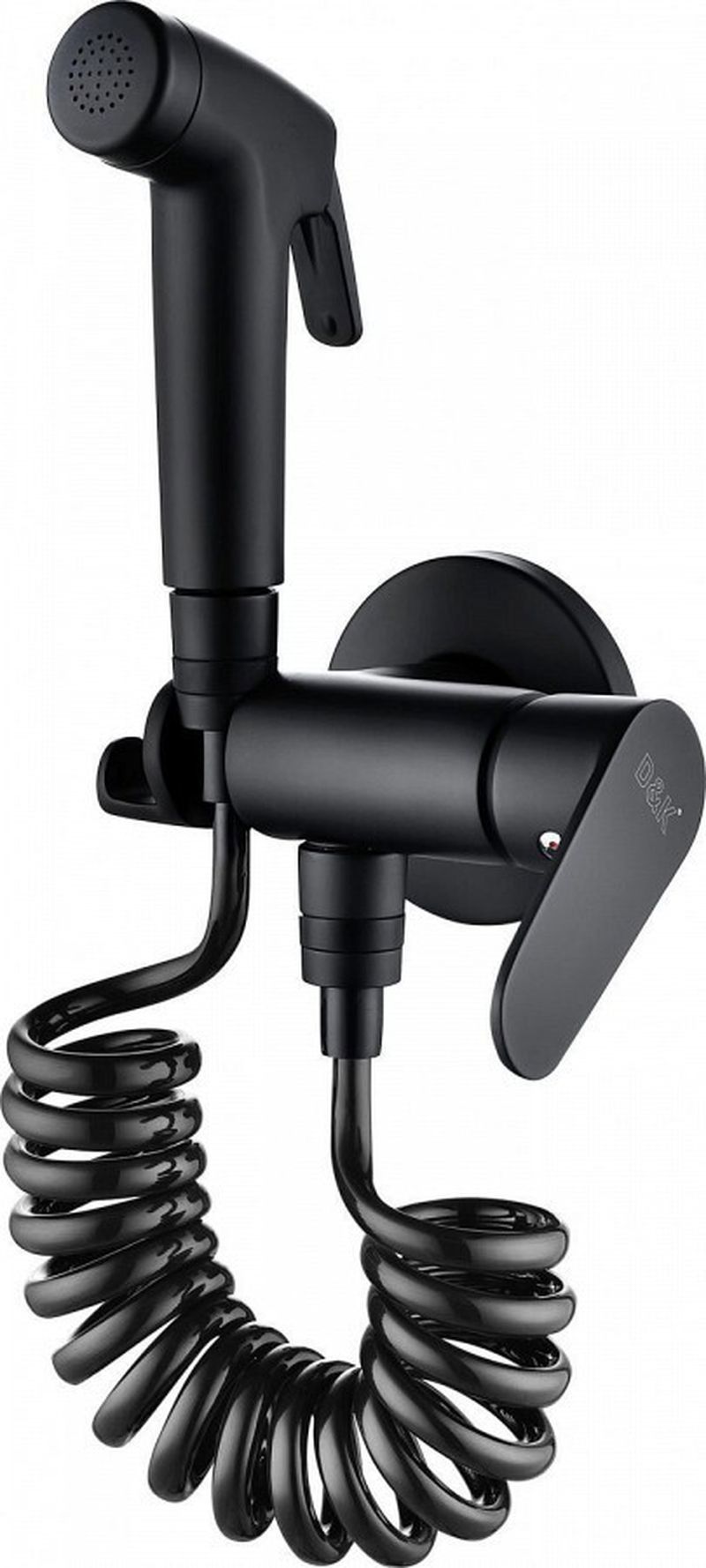 Изображение товара Смеситель для биде D&K DA1394585 однорычажный с гигиеническим душем цвет черный Изображение товара Смеситель для биде D&K DA1394585 однорычажный с гигиеническим душем цвет черный