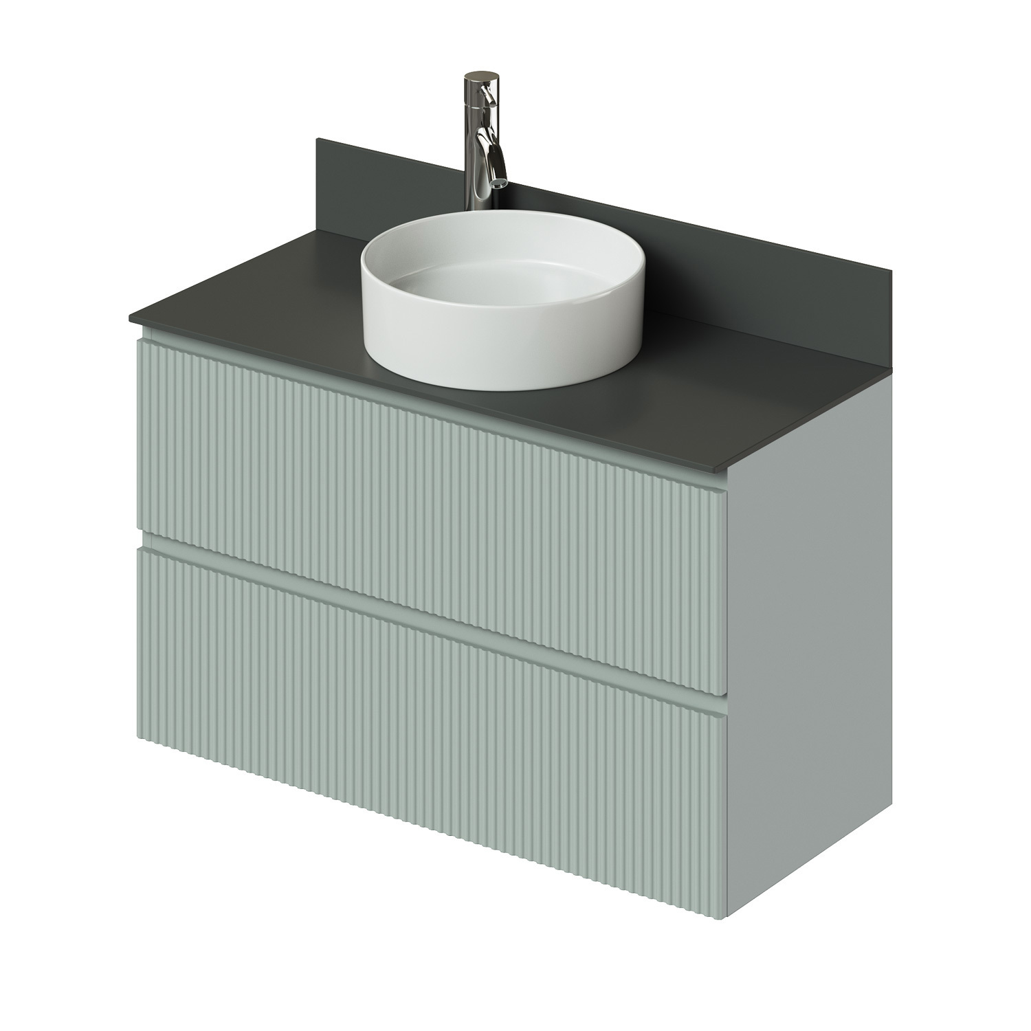 Изображение товара Тумба со столешницей Итана Kate 100см зеленая подвесная МДФ Россия