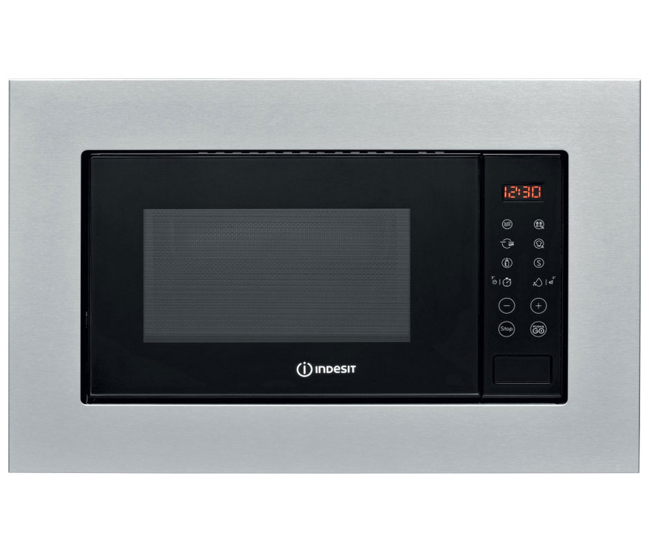 Изображение товара Встраиваемая микроволновая печь Indesit MWI 120 GX нержавеющая сталь 20 л