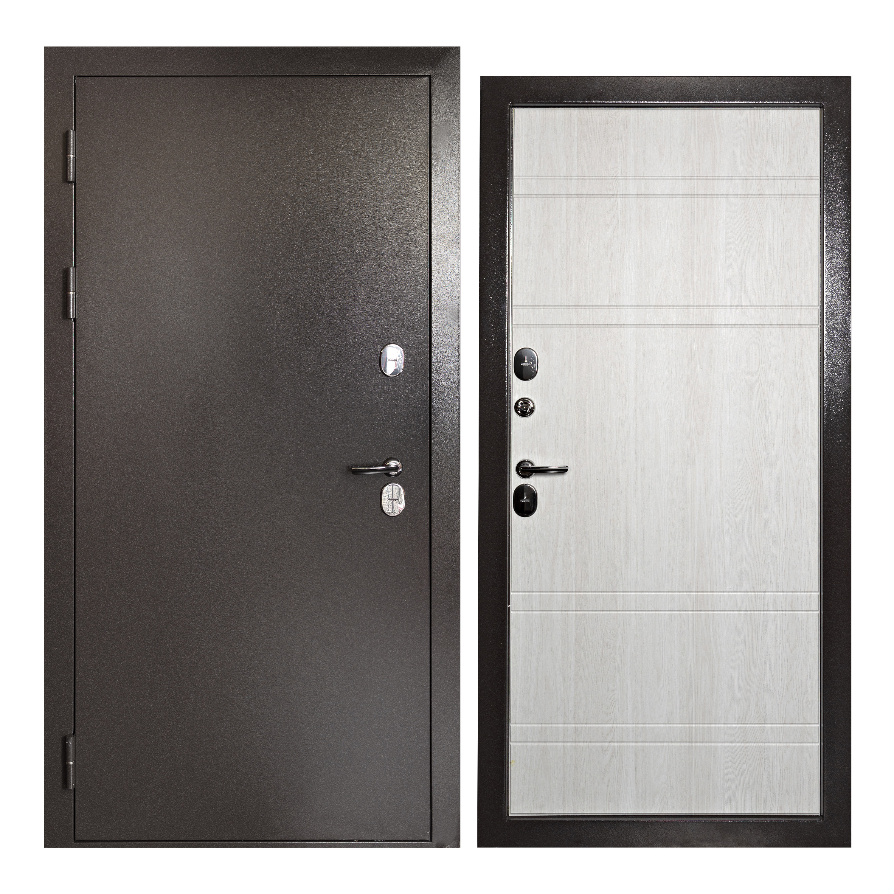 Изображение товара Входная дверь Unicorn Dorf start-1 левый 205x96см цвет шоколад букле/уайт