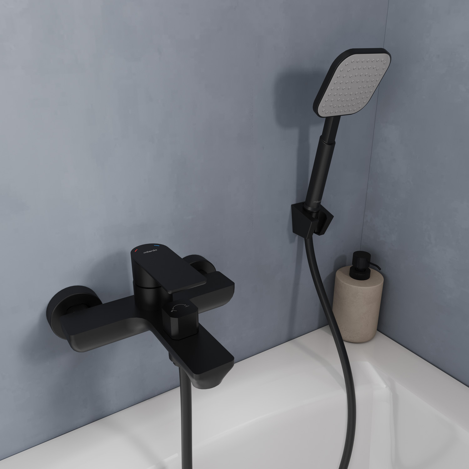 Изображение товара Смеситель для ванны Milardo Maze MAZBL00M02 Черный матовый