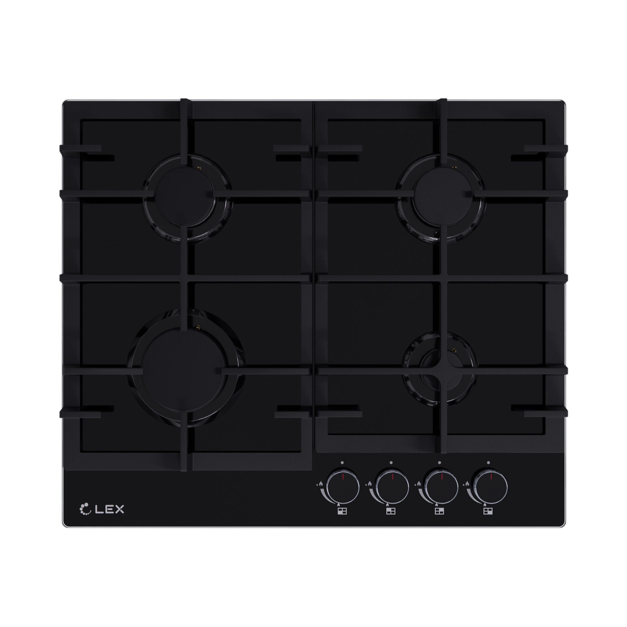 Изображение товара Газовая варочная панель Lex GVG 642-1 BBL 60 см 4 конфорки с электроподжиг