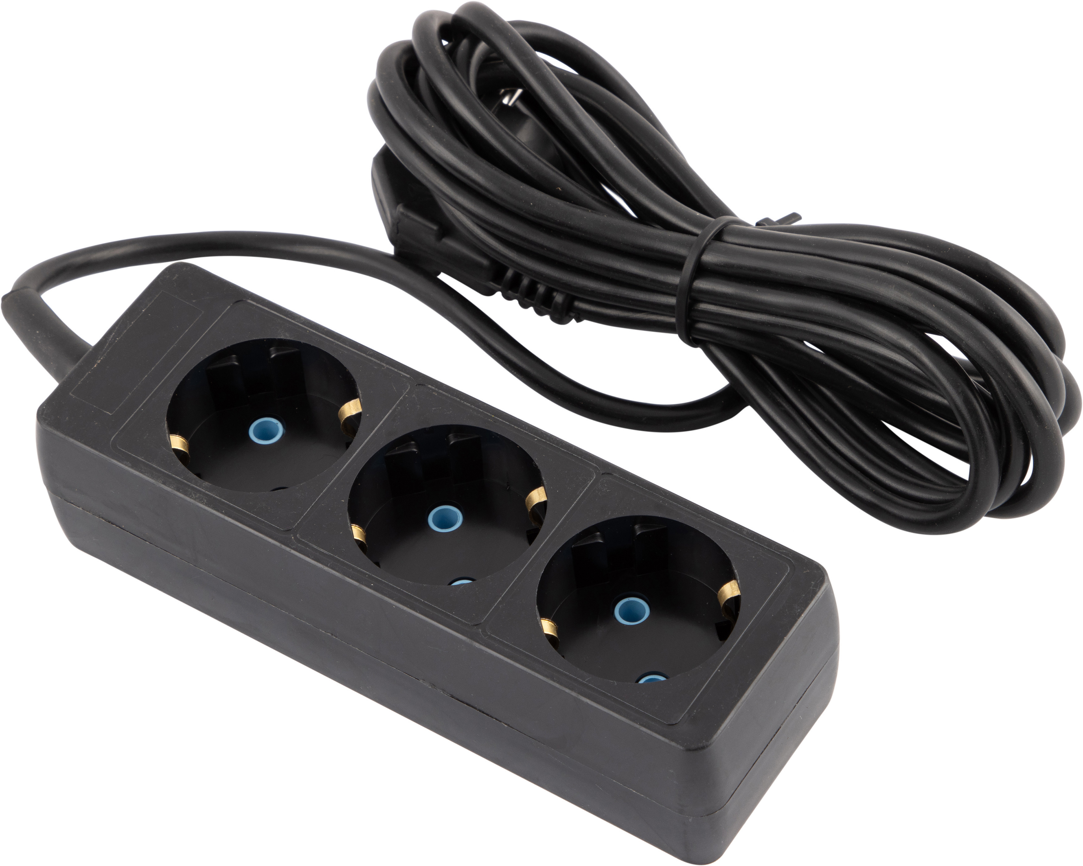 Изображение товара Удлинитель ENGY Гранд 186738 3 розетки с заземлением 3 м 2200 Вт черный